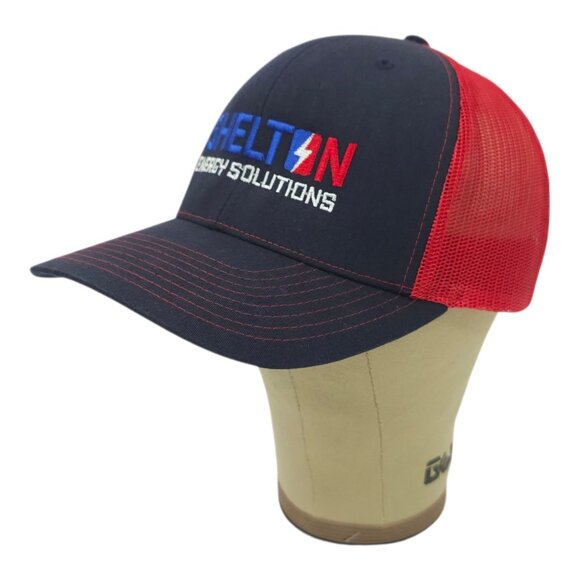 Shelton Energy Solutions Mesh Snapback Cap Trucker Embroidered Logo Baseball Hat - Picture 2 of 13